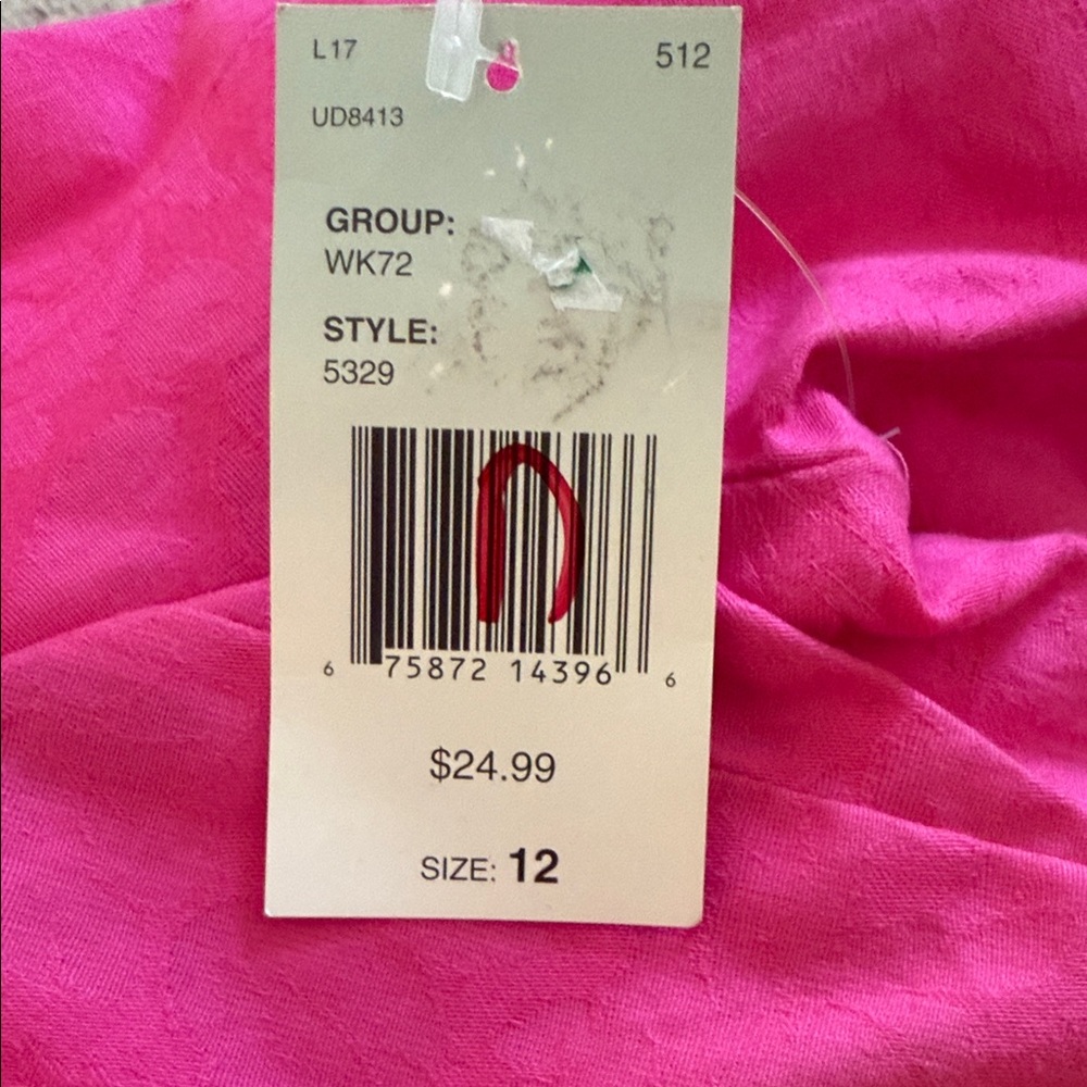 Vibrant Fuchsia Blazer with Single Button Closure - Picture 4 of 4